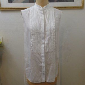 BCBGMaxAzria White High Low Blouse Top